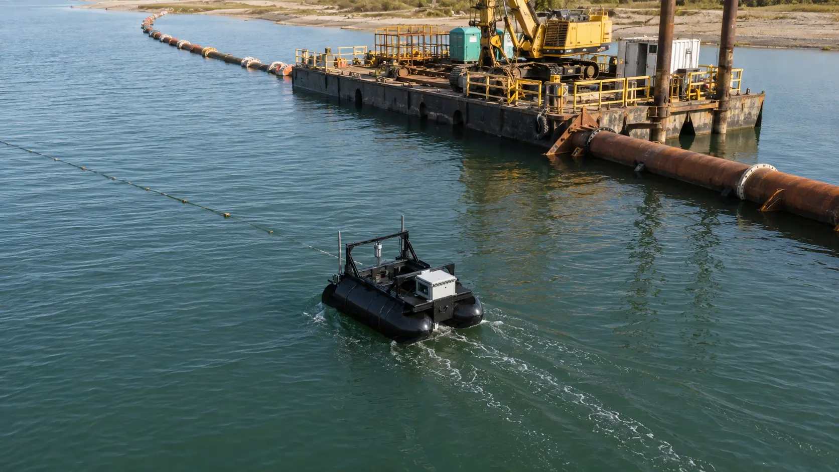 Pre-dredge bathymetric survey example with Argus 1.0