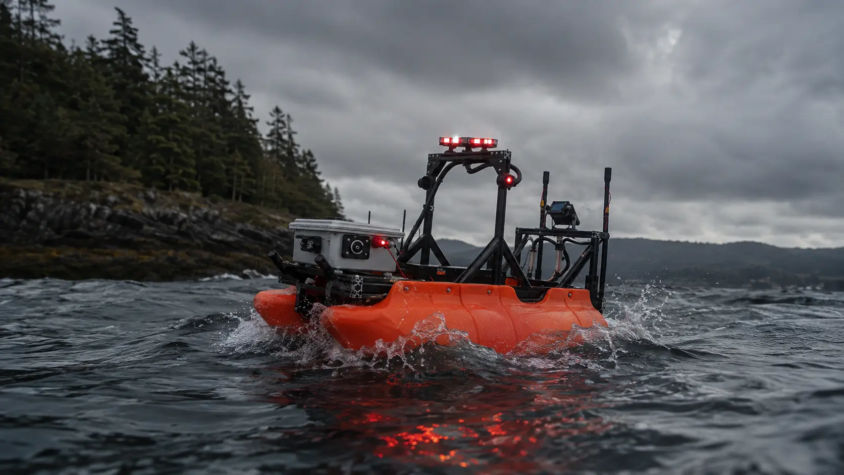 Guardian 1.0 autonomous vessel underway on California water