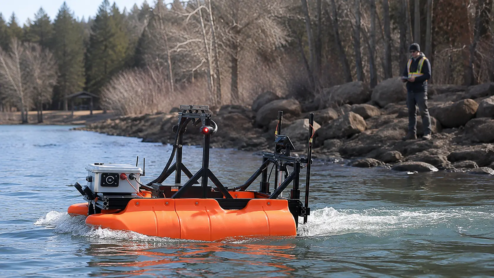 Guardian 1.0 with a search and recovery crew on a California shoreline
